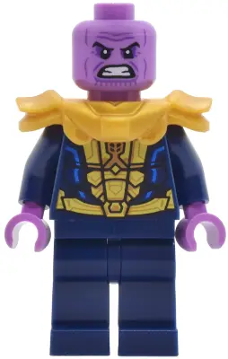 Thanos - Minifigure, Dark Blue and Gold Outfit, Shoulder Armor