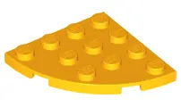 Bright Light Orange Plate, Round Corner 4 x 4