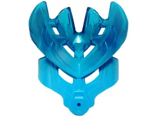 Dark Azure Bionicle Mask Protector with Marbled Trans-Dark Blue Pattern (Protector Mask of Water)