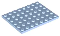 Bright Light Blue Plate 6 x 8