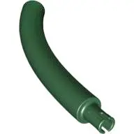 Dark Green Dinosaur Tail / Neck Middle Section with Bar Hole and Technic Pin