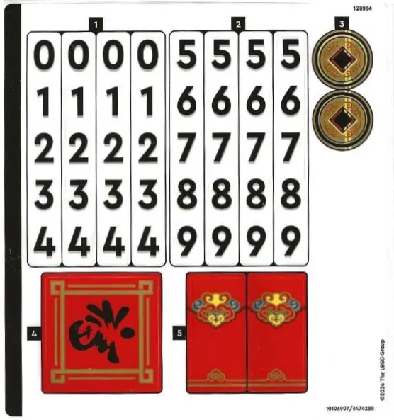 Sticker Sheet for Set 40678 - (10106907/6474288)