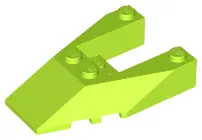 Lime Wedge 6 x 4 Cutout with Stud Notches