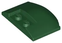 Dark Green Wedge 3 x 4 x 2/3 Triple Curved