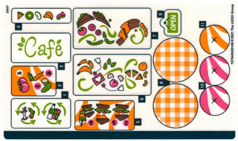 Sticker Sheet for Set 41444 - (72754/6325166)