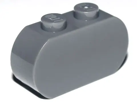 Dark Bluish Gray Brick, Modified 1 x 3 with Round Ends