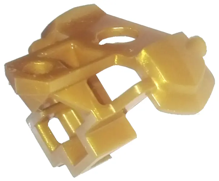 Pearl Gold Minifigure Armor Shoulder Pads with Scabbard for 2 Katanas and Bar Hole