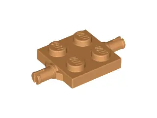 Medium Nougat Plate, Modified 2 x 2 with Wheels Holder