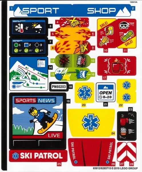 Sticker Sheet for Set 60203 - (65912/6285715)