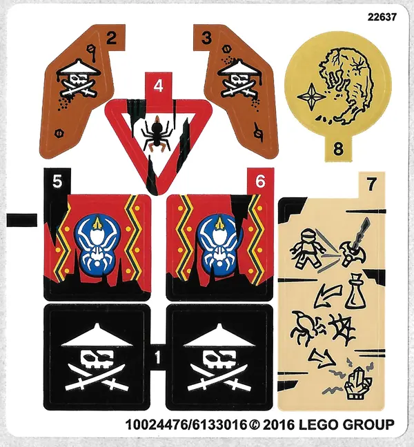 Sticker Sheet for Set 70604 - International Version - (10024476/6133016)