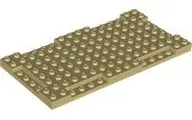 Tan Brick, Modified 8 x 16 x 2/3 with 1 x 4 Indentations