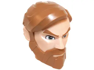Light Nougat Large Figure Head Modified SW Obi-Wan Kenobi Pattern