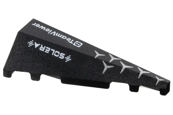 Black Wedge 5 x 2 Right with Silver Mercedes Logo Repeating, White 'TeamViewer' and 'SOLERA' Pattern