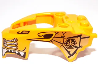 Bright Light Orange Flywheel Fairing Lion Shape with Fangs and Hoses Pattern