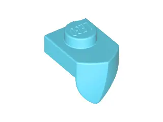 Medium Azure Plate, Modified 1 x 1 with Tooth Vertical
