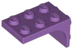 Medium Lavender Bracket 3 x 2 - 2 x 2