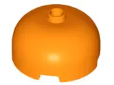 Orange Brick, Round 3 x 3 x 1 1/3 Dome Top - Open Stud