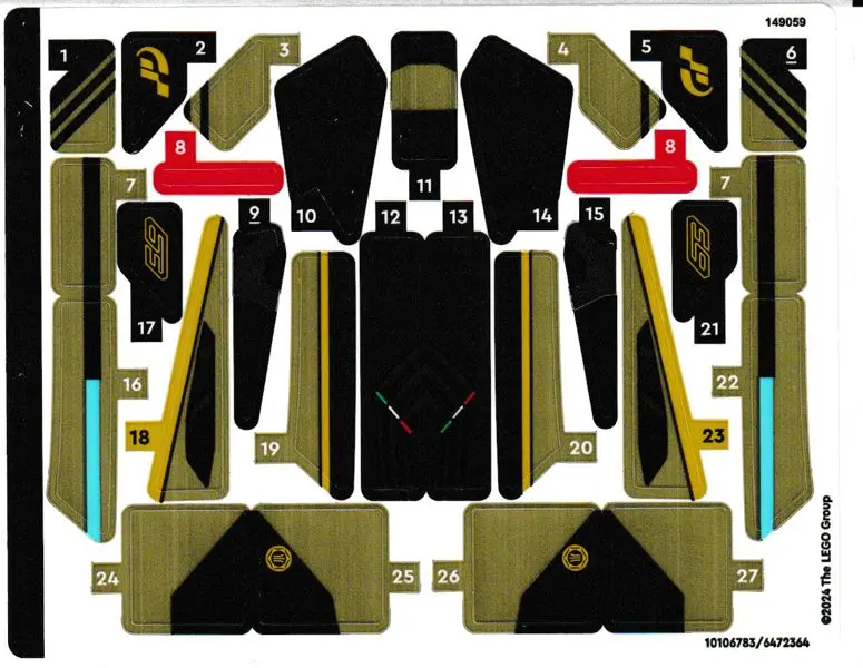 Sticker Sheet for Set 76923 - (10106783/6472364)