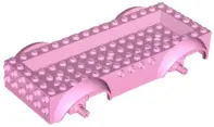 Bright Pink Vehicle, Base 8 x 16 x 2 1/2 with Mudguards Raised, 4 x 14 Recessed Center with 3 Holes,