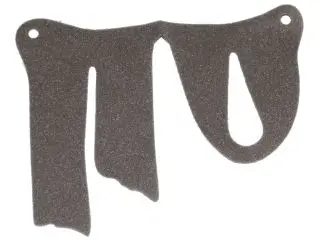 Dark Bluish Gray Cloth Skirt with 2 Holes, Cut Out, Large Buildable Figures