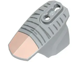 Light Bluish Gray Hero Factory Armor with Ball Joint Socket - Size 5 with Gray Lines and Light Nouga
