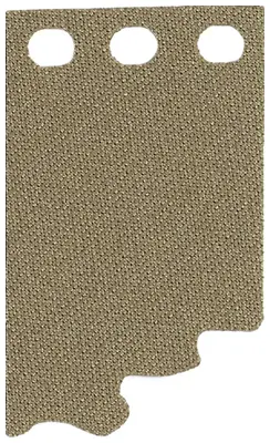 Dark Tan Cloth Curtain Stepped with 3 Holes - Spongy Stretchable Fabric