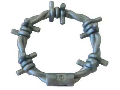 Flat Silver Minifigure, Utensil Barbed Wire Coil