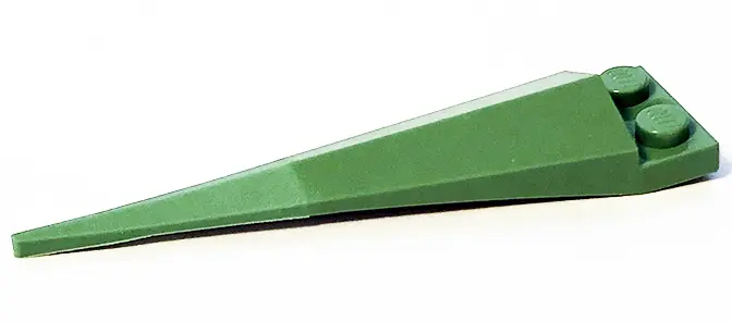 Sand Green Plate, Modified 1 x 2 with Angular Extension with Molded Flexible Rubber Sand Green Tip P
