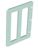 Light Aqua Duplo Door / Window Pane 1 x 4 x 4 with 2 Panes