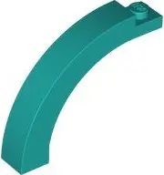 Turquoise Arch 1 x 5 x 3 1/3 Curved Top