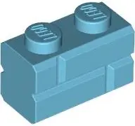 Azure Brick, Modified 1 x 2 with Masonry Profile