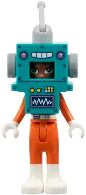 Zac - Dark Turquoise and Orange Robot Costume