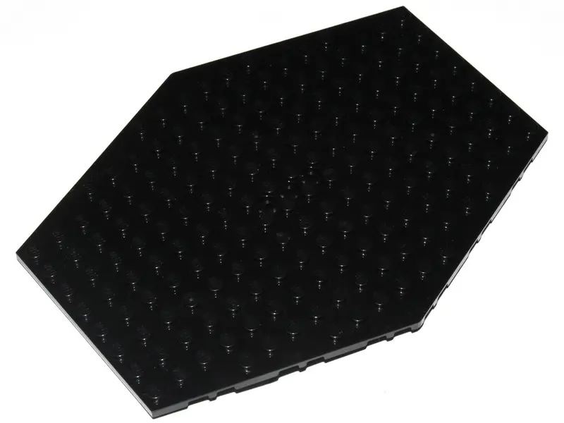 Black Plate, Modified 14 x 18 Hexagonal with Lowered 2 x 4 Bottom with 3 Pin Holes