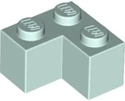 Light Aqua Brick 2 x 2 Corner