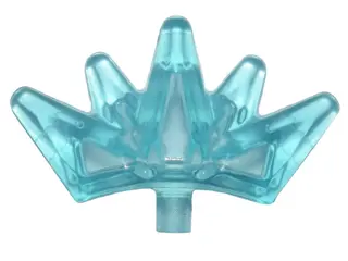 Trans-Light Blue Minifigure, Crown Tiara, 5 Points