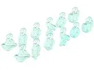 Satin Trans-Light Blue Charm, 12 in Bag (Multipack)