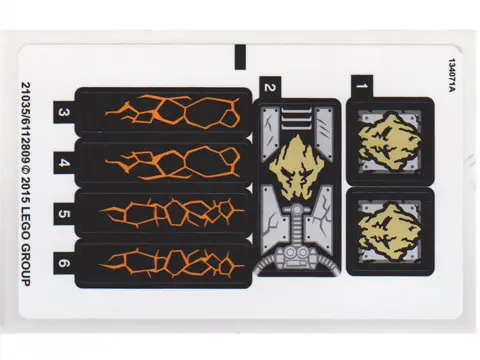 Sticker Sheet for Set 70733 - (21035/6112809)