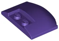 Dark Purple Wedge 3 x 4 x 2/3 Triple Curved