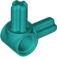 Turquoise Technic, Axle and Pin Connector Hub with 2 Perpendicular Axles