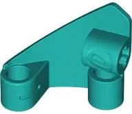 Turquoise Technic, Panel Curved #10 3 x 3 Tapered Right