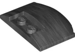 Pearl Dark Gray Wedge 3 x 4 x 2/3 Triple Curved