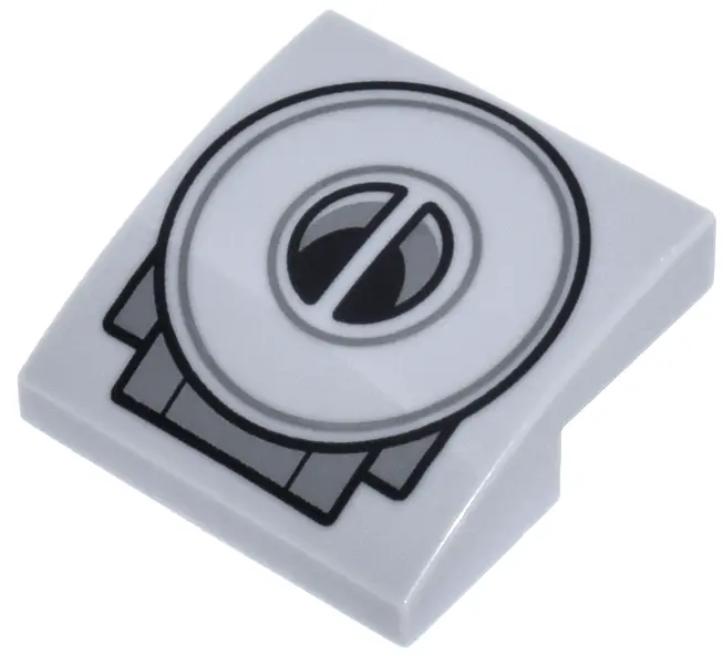Light Bluish Gray Slope, Curved 2 x 2 x 2/3 with SW Mandalorian N-1 Starfighter Engine Air Vent with