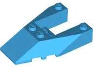 Dark Azure Wedge 6 x 4 Cutout with Stud Notches