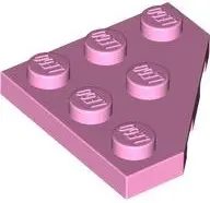 Pink Wedge, Plate 3 x 3 Cut Corner