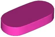 Pink Tile, Round 1 x 2 Oval