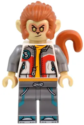 Monkey King - White Jacket, Flat Silver Legs