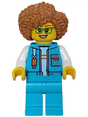 Arctic Explorer Researcher - Female, Medium Azure Jacket with Flash Drive, Medium Azure Legs, Medium