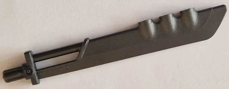 Pearl Dark Gray Large Figure Weapon, Blade with 3 Bar Holders and Axle