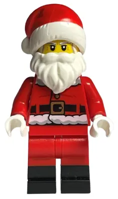 Santa - Fur Lined Jacket with Candy Cane on Back, Red Legs with Black Boots, Santa Hat (Undetermined