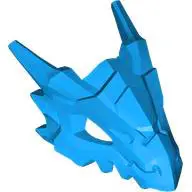 Dark Azure Dragon Head (Ninjago) Jaw Upper with Horns and Large Eye Openings